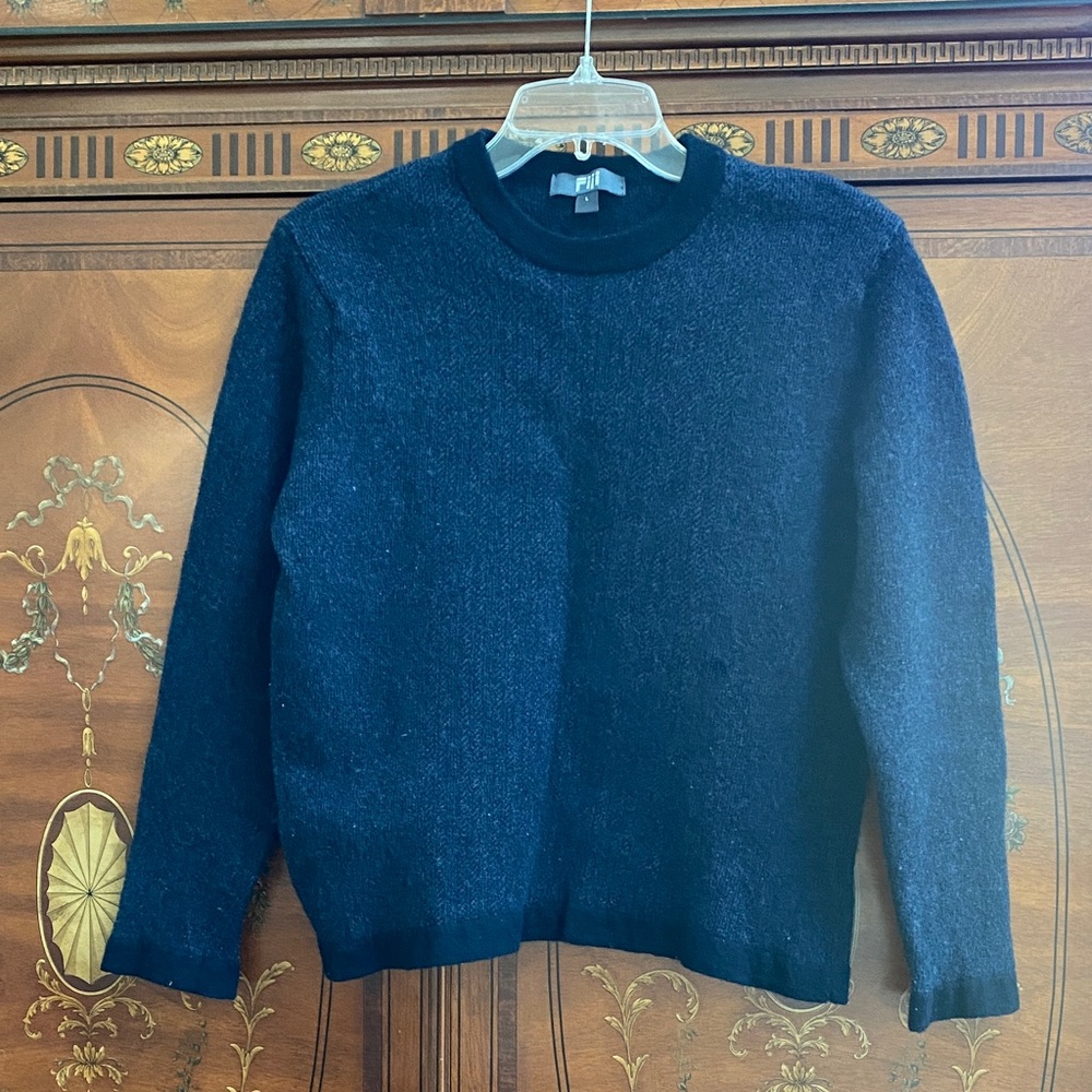 Merino Wool Navy Blue Sweater